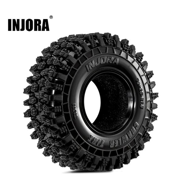 画像1: INJORA 70mm RCクローラータイヤ 1/24 1/18 4個入 T1311 S201005010034370973 (1)