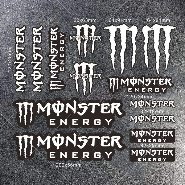 画像7: クリスマス反射モンスターエナジーステッカーロゴバイクタンクヘルメットバイク車用デカールヤマハホンダスズキカワサキKTM BMW用 S201005010154954993 (7)