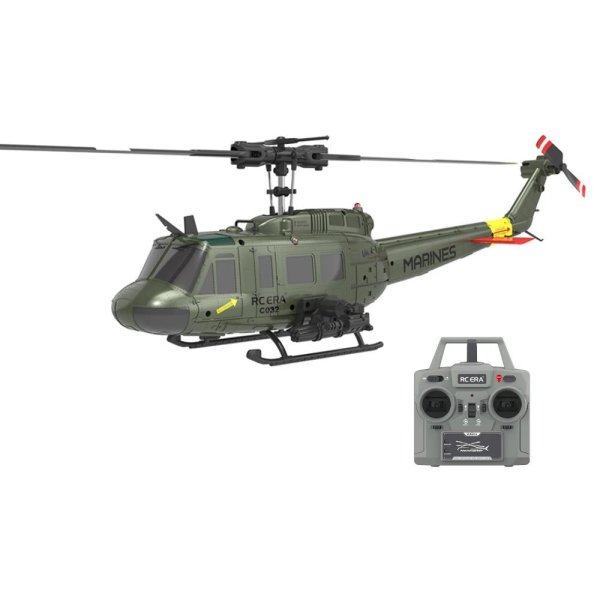 画像1: UH-1ヒューイ ラジコンヘリ 2.4G 6軸 バッテリー2個 光学式高度維持 RTF S222031235 (1)