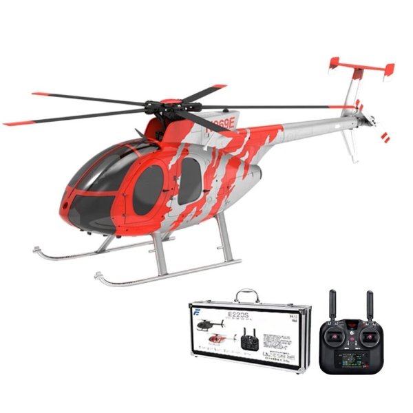 画像2: バッテリー2個付き Eachine e220s md500 2.4g 9ch GPS オプティカルフロー ローカリゼーション TOF LIDAR 高度維持 デュアル ブラシレス モーター 1:16 スケール フライバーレス RC ヘリコプター RTF S252042741 (2)