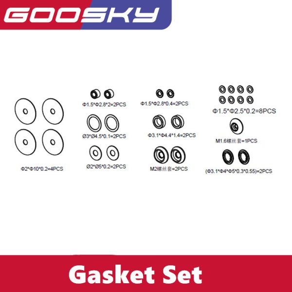 画像1: GOOSKY S2 ガスケットセット ヘリコプター  S223256804151223105 (1)