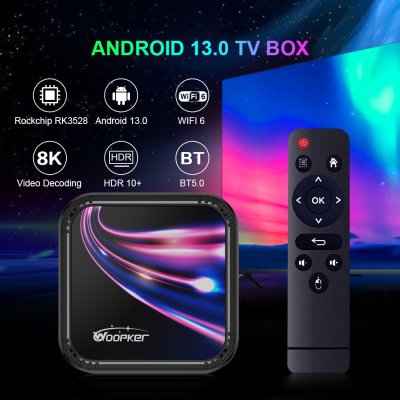 画像2: Woopker 2023 android 13 4G + 64G TV ボックス K52 Rockchip RK3528 スマート TVBox サポート 8K Wifi6 BT5.0 YouTube Google 音声アシスタント セットトップ S223256805613704514