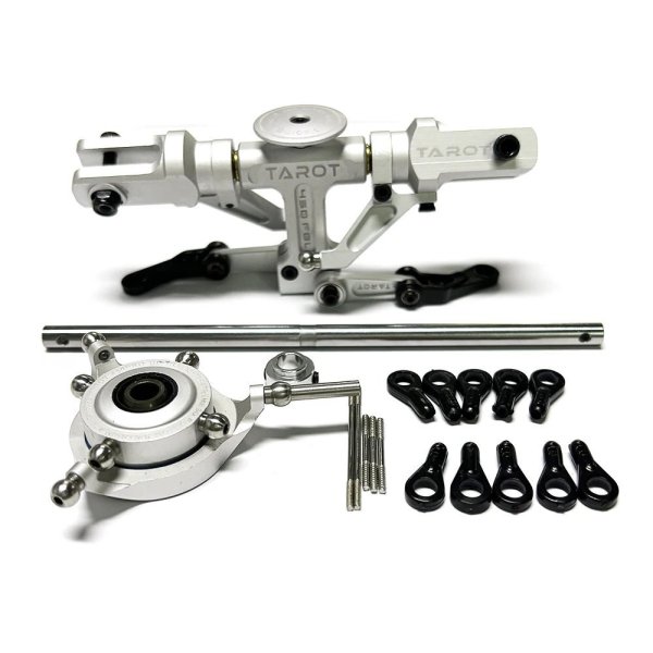 画像1: [C] Tarot 450 フライバーレスヘリコプター メインローターヘッド ブラック Align Trex 450 ヘリコプター用 TL45110-07 S2532795034677_3 (1)