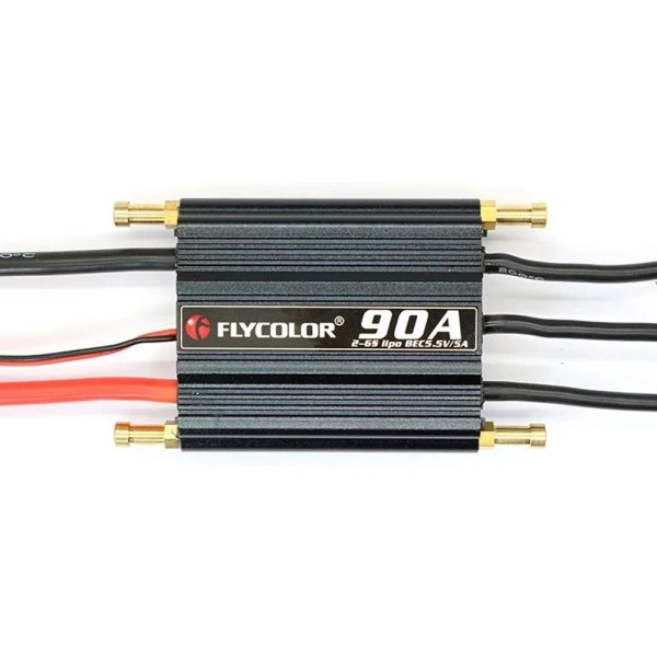 画像1: 90AブラシレスESC 2-6S BECボート ????3.5プラグ S2232829383516_3 (1)
