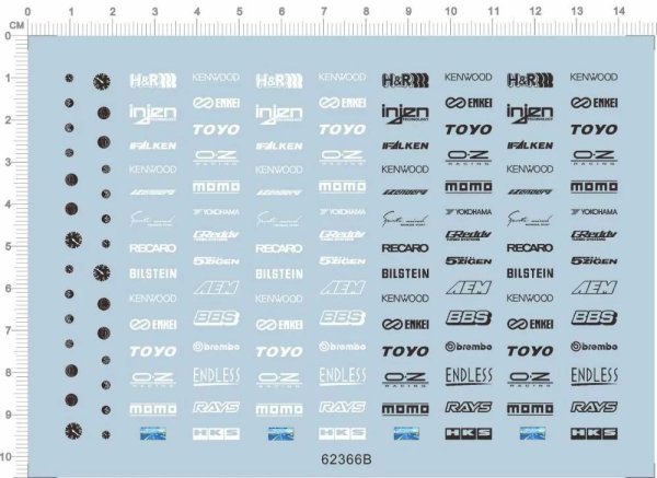 画像1: 1/24 ダッシュボード ドア用 マーク 水転写デカール 模型 S2232953481085 (1)