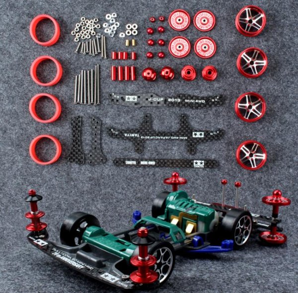 画像1: MA/AR  S1/ S2  FMシャーシアップグレードセット（1/32スケールミニ4WD車モデル用） S2032973291022 (1)