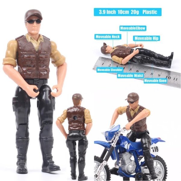 画像4: １個1/18スケール3.75インチレーサーバイク兵士ミニフィギュア玩具 S254000991802906 (4)