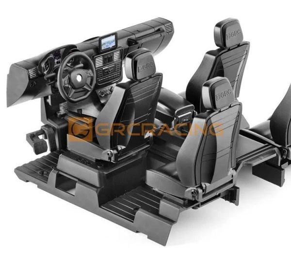 画像3: ブラックABS内装キット TRX6/TRX-4 G63/G500 シート＆ダッシュボード S224001019978746 (3)