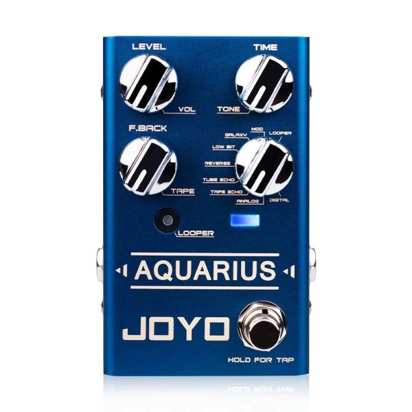 画像1: JOYO R-07 AQUARIUS ディレイ ルーパー ギターエフェクトペダル ルーパー機能 8 デジタルディレイエフェクトペダル 5分間の録音時間 S224001110460125 (1)