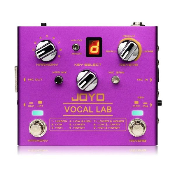 画像1: JOYO R-16 VOCAL LAB ボーカルリバーブ ギターエフェクトペダル 9つのボーカルハーモニー & 3つのボーカルリバーブエフェクトギターペダル S224001222353936 (1)