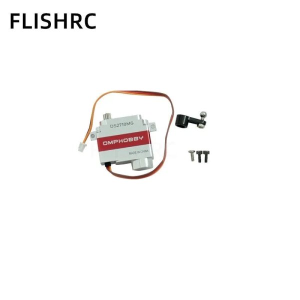 画像1: OMPHOBBY M2 サーボ セット - レッド&シルバー V1 V2に適合 OSHM2122 S22d1286740487 (1)