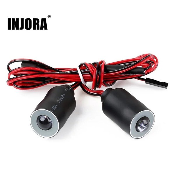 画像1: INJORA 1PCS RCカー 2モード 19MM LEDヘッドライト 1/10 クローラー Axial SCX10 90046 S22d1412071326 (1)