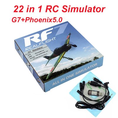 画像1: 22 in 1 RCフライトシミュレーター 適用：Realflight Support G7.5 G7 G6.5 G5 Flysky FS-I6 TH9X Phoenix5 S20d2264648196