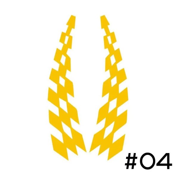 画像10: 2PCSユニバーサルレーシングステッカー車両車用デカールホイールアイブロウチェッカーフラッグ安全反射ビニールステッカー防止装飾 S25d2658153096 (10)