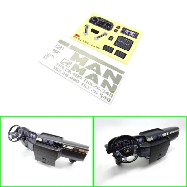 画像1: 1/14 タミヤ RC MAN TGX TGS ティッパー ダッシュボード ステッカー S22d2964398006 (1)