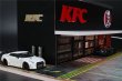 画像3: G-FANS 1:64 ジオラマ LEDライト付き KFC/マクドナルド 駐車場付き S22d3064433819 (3)