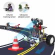画像3: Microbit V2搭載：Yahboom プログラミング可能なロボットスマートカー 子供用ギフト 教育 DIY 学習コーディングキット APP IRコントロール Microbit V2対応 S22d3428913538 (3)