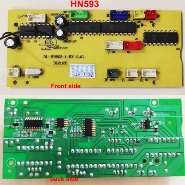 画像1: Huina RC 掘削機送信機ボード受信機 - 593 受信機 S22d3433565174_2 (1)