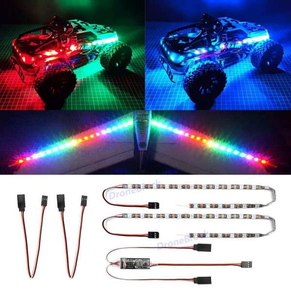 画像1: RCカー トラック 飛行機 ボート ドローン用 LEDライト 色変更 S22d3706720069 (1)