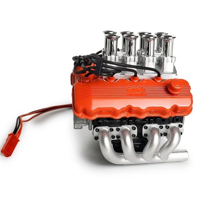 画像2: 1/10 スケール シミュレーション V8 エンジン カバー モーター ヒートシンク 冷却フード ファン ラジエーター traxxas  trx-4  TRX4 RC カー用 S22d3788102191