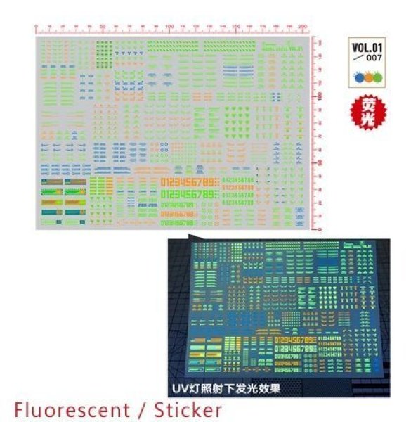 画像11: 模型用具 高精度 ユニバーサル 水転写ステッカー 蛍光水ステッカー エッチングシート S20d3847196949 (11)