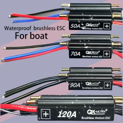 画像1: 50A 70A 90A 120A QX モーター防水ブラシレス ESC 2-6S スピードコントローラー RC ボート船用 BEC 5.5 V/5A 水冷システム S22d3872209002