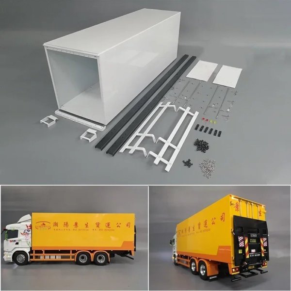 画像1: タミヤRCトラック アルミコンテナ DIY スカニアMAN S22d4123559030 (1)