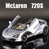 1:24 マクラーレン 720S スパイダーアロイ スポーツ車模型ダイキャストサウンドスーパー レーシングリフティングテールホットウィール S22d4475215344