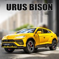 1:24 URUS バイソン SUV 合金  スポーツカー モデル ダイキャスト メタル オフロード シミュレーション サウンドとライト S22d4570307031