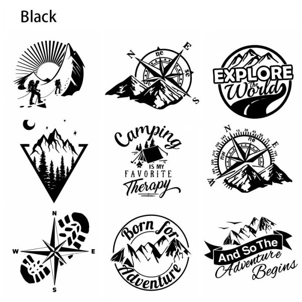 画像1: 40CM LYKX アドベンチャースポーツ コンパス カーステッカー ラップ ビニール デカール マウンテンカースタイリング 自動車エンジンカバー ドアウィンドウ 複数サイズ S20d4788564519 (1)