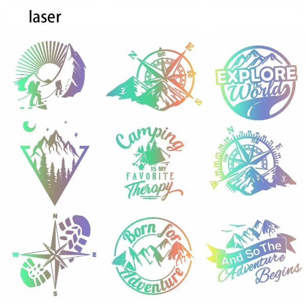 画像2: 40CM LYKX アドベンチャースポーツ コンパス カーステッカー ラップ ビニール デカール マウンテンカースタイリング 自動車エンジンカバー ドアウィンドウ 複数サイズ S20d4788564519 (2)