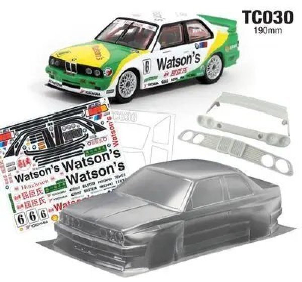 画像4: 1セット E30 M3 スポーツエボリューション 1/10 ドリフト RC PC ボディシェル 190 幅 透明 クリーン 未塗装 ドリフトボディ RC HSP HPI トラックス タミヤ S20d4855055207 (4)