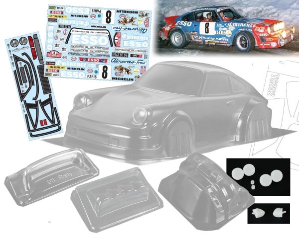 画像8: 高品質 1982 911 Rally1/10 ドリフト RC PC ボディシェル ランプシェード 190mm幅 ドリフトボディシェル RC HSP HPI Trax タミヤ S20d4884779506 (8)