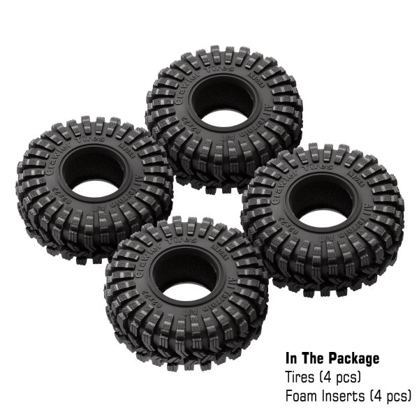 画像4: 4PCS 1.0インチ オールテレイン スーパースポンジ スティッキー ホイールタイヤ 1/18 1/24 RCクローカー Axial SCX24 FMS FCX24 T1014 S22d4958332194 (4)