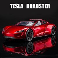 1:24 テスラ ロードスター スーパーカー 合金 の車 モデル ホイール ステアリング 音と光のグッズ S22d5005390198