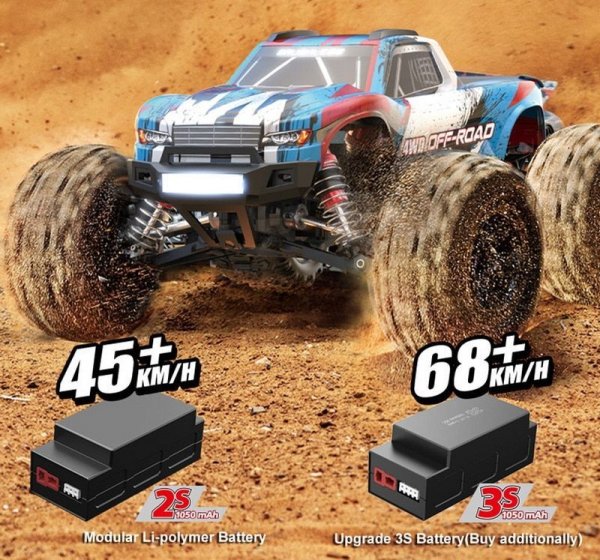 画像1: 68km/H MJX 16207 16208 16209 16210 ハイパーゴー 1/16 ブラシレス高速 4WD 2.4 グラム RC ビッグ ホイールオフロード トラック /バギー S22d5083107444 (1)