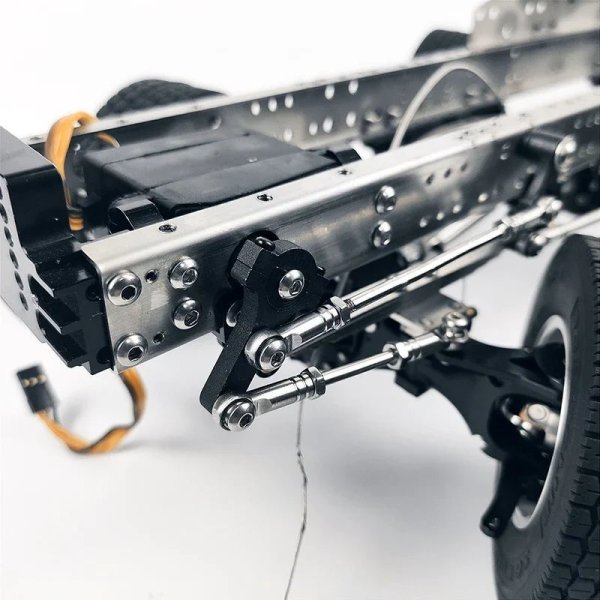 画像6: メタルリンケージステアリングロッド 8X8 6X6 アクスルサーボステアリングアーム 1/14 タミヤ RC トラック ティッパー SCANIA 770S MAN TGX カーアクセサリー用 S25d5091788840 (6)