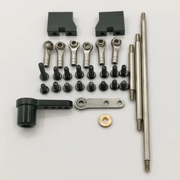 画像9: メタルリンケージステアリングロッド 8X8 6X6 アクスルサーボステアリングアーム 1/14 タミヤ RC トラック ティッパー SCANIA 770S MAN TGX カーアクセサリー用 S25d5091788840 (9)