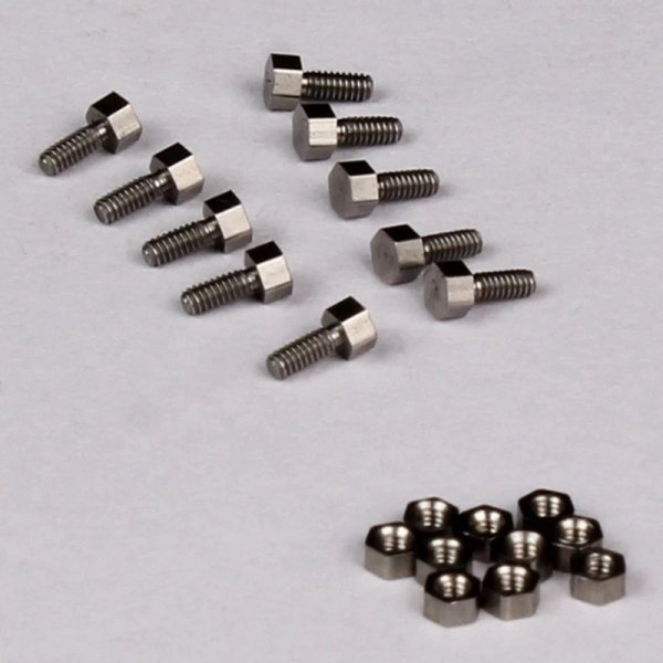画像1: RCトラック用 六角ネジナット 10個 ステンレス スカニア MANボルボDIY S22d5256762427 (1)