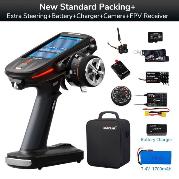 画像1: [RC8X FPV] Radiolink 新登場 RC8X 2.4G 8チャンネル 無線送信機 4.3インチ フルカラーLCDタッチスクリーン 200モデル収納可能 RCカー用 S22d5261696482_5 (1)
