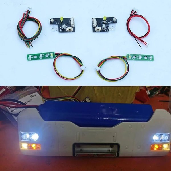 画像1: LESU LED ランプシステム テールライト ヘッドライト 1/14  タミヤ RC ダンプ トラック ダンプカー MAN TGS 車  S22d5263143373 (1)