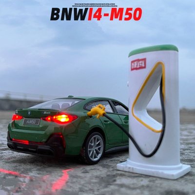 画像2: 1:34 BMW I4 M50 合金 新エネルギー車模型ダイキャスト メタルの高いシミュレーション音と光 S22d5378589263