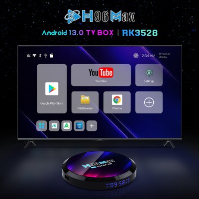 画像2: 2023 4G+64G H96 MAX TVBox RK3528 スマート TV ボックス android 13 Rockchip 3528 クアッド コア サポート 8K ビデオ Wifi6 BT5.0 メディア プレーヤー セット トップ S22d5418259416