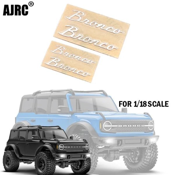 画像1: TRX4M ブロンコ用 立体ロゴ メタルステッカー 高品質ステンレス製 S22d5437526726 (1)