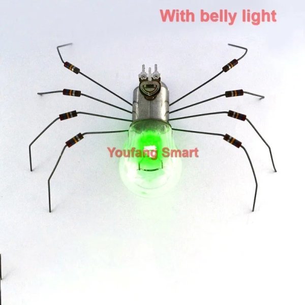 画像1: [スパイダーライト] STEAM DIY ロボット昆虫科学発明電子動物学校競技会用非はんだ付け DIYキットSTEMロボット動物 S22d5469013123_10 (1)