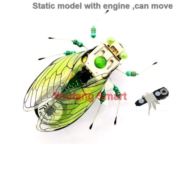画像1: [セミエンジン] STEAM DIY ロボット昆虫科学発明電子動物学校競技会用非はんだ付け DIYキットSTEMロボット動物 S22d5469013123_12 (1)