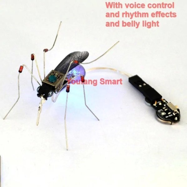 画像1: [音声リズムライト] STEAM DIY ロボット昆虫科学発明電子動物学校競技会用非はんだ付け DIYキットSTEMロボット動物 S22d5469013123_25 (1)