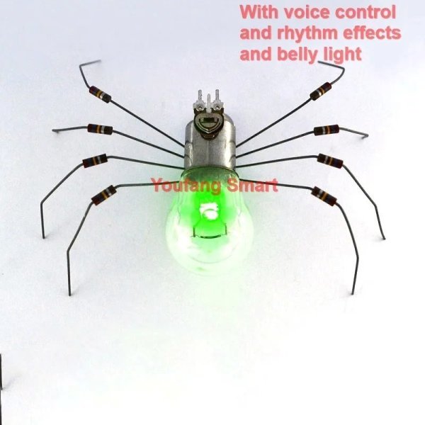 画像1: [音声リズムライト] STEAM DIY ロボット昆虫科学発明電子動物学校競技会用非はんだ付け DIYキットSTEMロボット動物 S22d5469013123_26 (1)