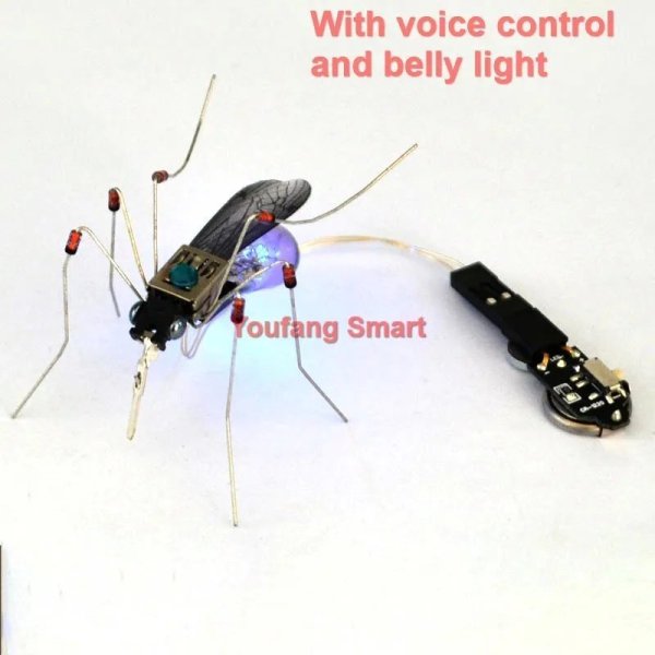 画像1: [音声と光] STEAM DIY ロボット昆虫科学発明電子動物学校競技会用非はんだ付け DIYキットSTEMロボット動物 S22d5469013123_33 (1)