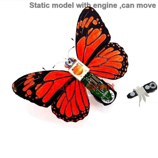 画像1: [バタフライエンジン] STEAM DIY ロボット昆虫科学発明電子動物学校競技会用非はんだ付け DIYキットSTEMロボット動物 S22d5469013123_36 (1)